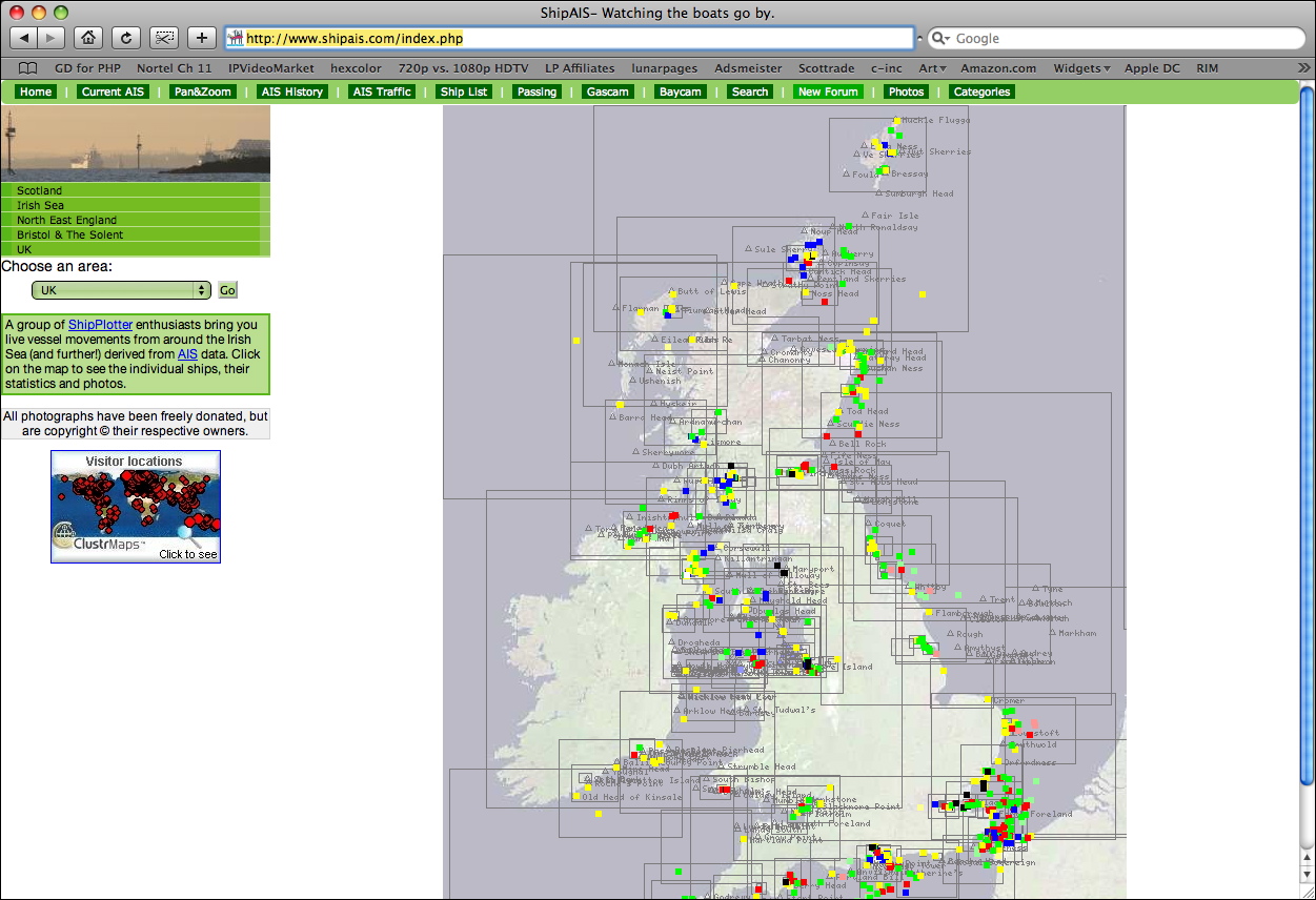 Location-Based Services Track Planes and Ships