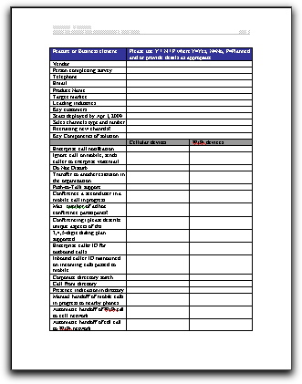 Sample Mobile Unified Communications RFP Questions – Word document