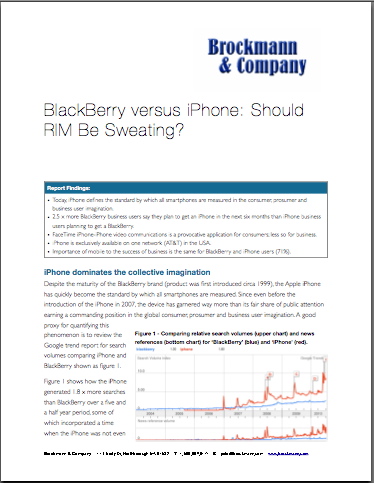BlackBerry versus iPhone: Should RIM be Sweating?