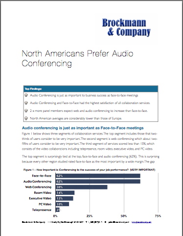 North Americans Prefer Audio Conferencing